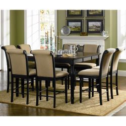 Black & Brown 9 Piece Counter Height Dining Set (NO CREDIT CHECK FINANCING AVAILABLE)