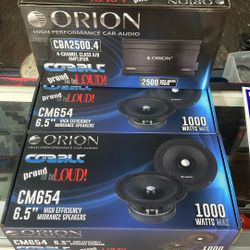 Orión Amo 2500.4 And 4 Pc 6.5” Otion Midrange. New