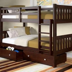 Twin Over Twin Bunk Bed 