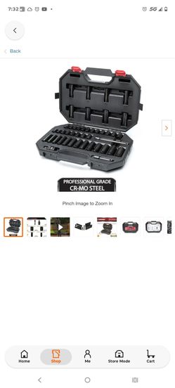 Husky 3/8 12 point  44 piece impact socket set new