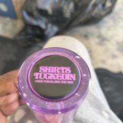 Clear purple glitter car gear shift knob