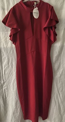 Red Fitted Dress Size Small