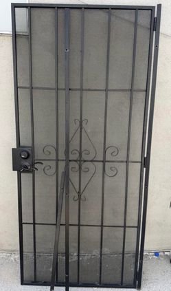 Black security door with door locks included