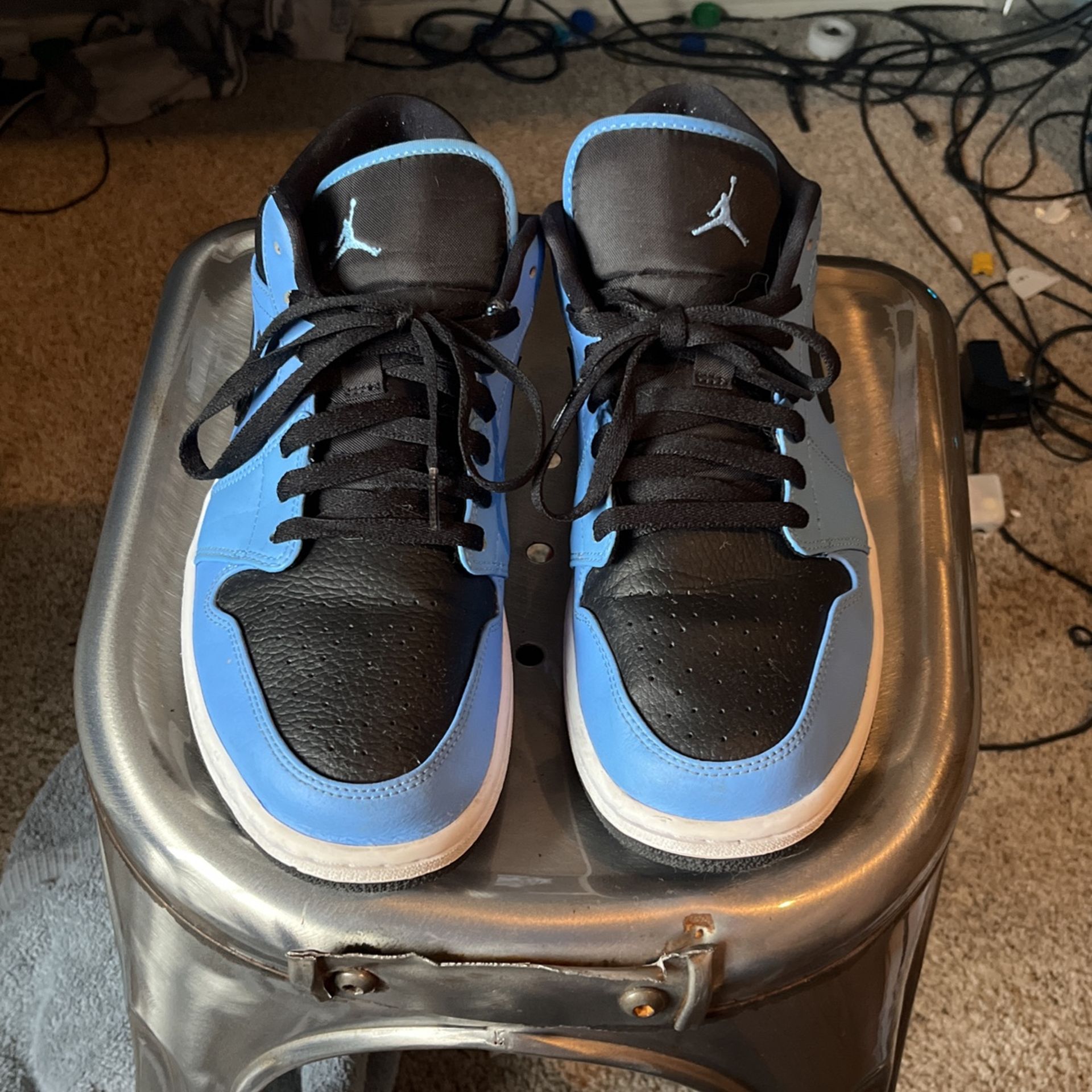 Jordan University Blue Low Tops, Size 12