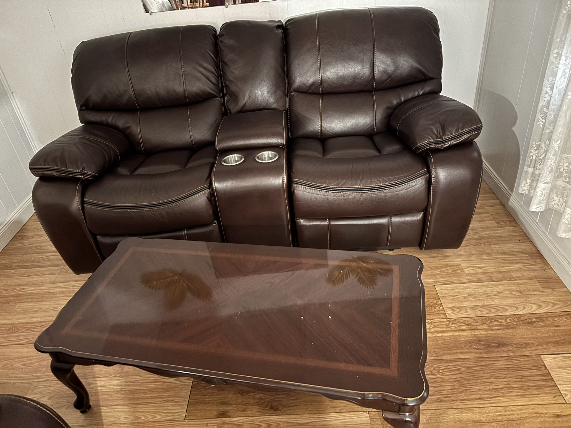 Dual Leather Recliner