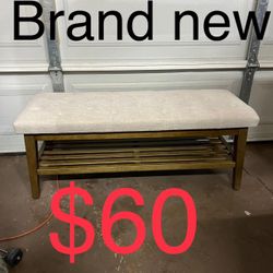 Bench With Bottom Shelf 