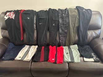 Nike, Adidas, Under Armour Kids Athletic Pants, Shorts, Jeans - 17 items for $99, Size 10-12