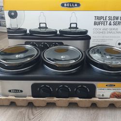 Bella Triple Slow Cooker