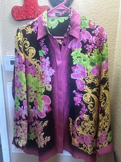 Versace Floral Baroque Button-Up Shirt