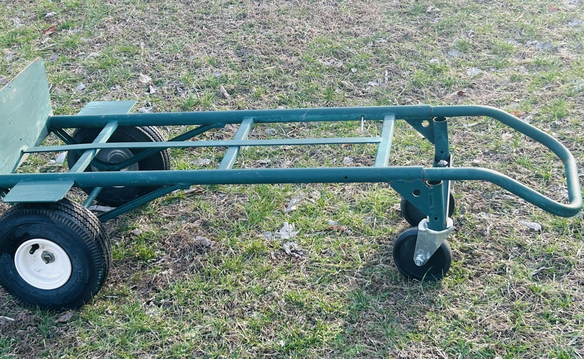 Four Wheel Steel Dolly Cart Adjustable Handle