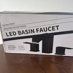 LED Sleek Waterfall Bathroom Faucet 