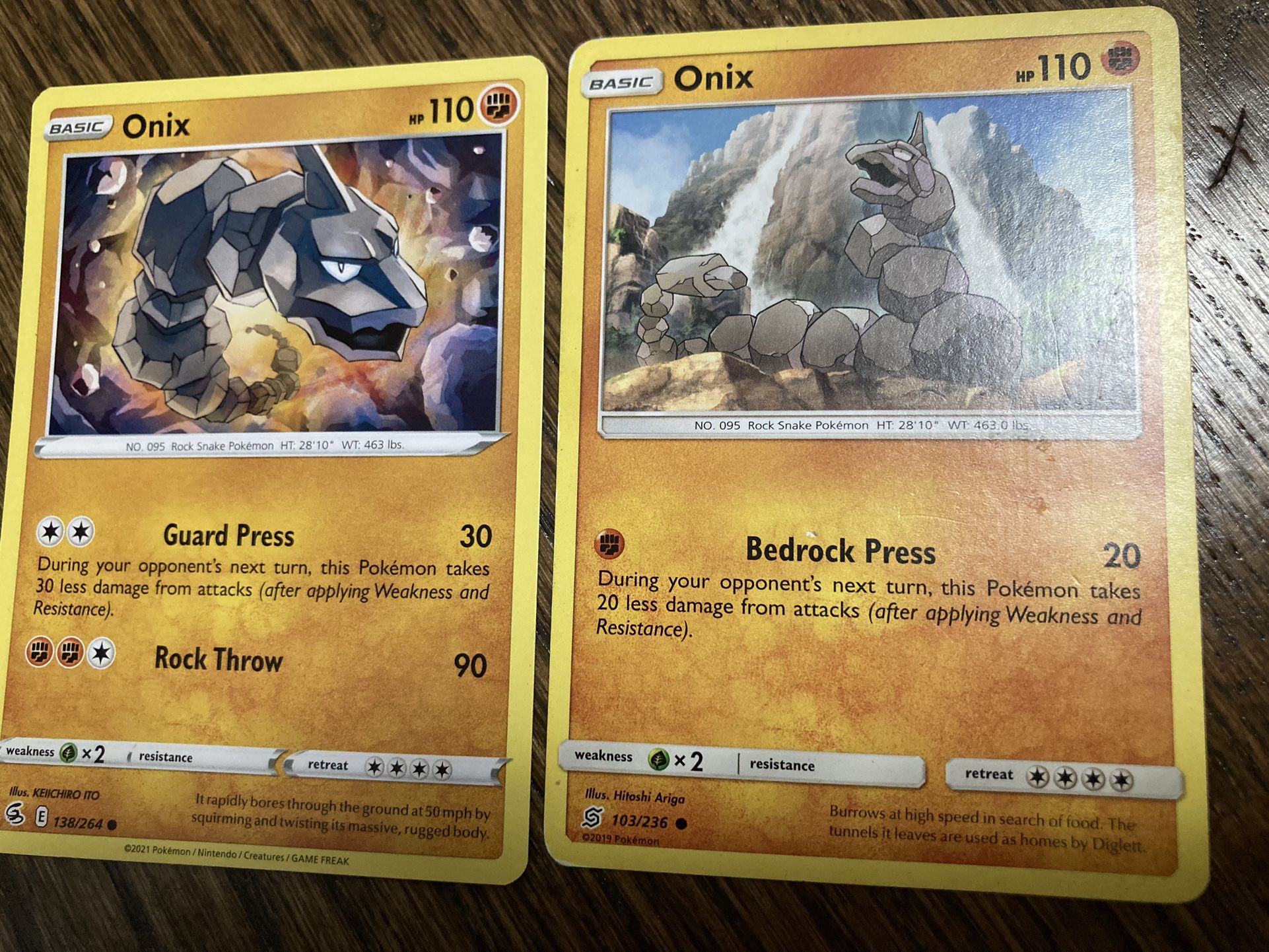 Pokemon Trading Card English 2 Onix Set Rock Fighting Snake Type Monster Game Z 