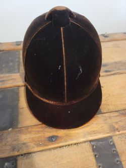 Charming Brown Velvet English Style Equestrian Helmet