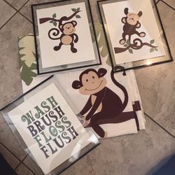 Monkeys Bathroom Decor kids