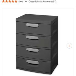 Sterlite gray plastic dresser