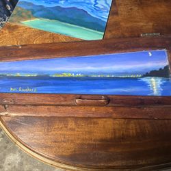 Oil Painting Done On An Old Boat Door