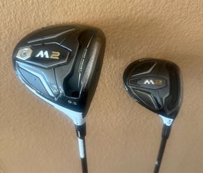 TaylorMade Golf Club M2 Driver + M2 3 Wood R- Flex Graphite Shaft