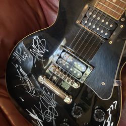 Underoath Band Signed Kay Guitar. Autographed by the original band  20 some years ago at a record store in Virginia Beach. 