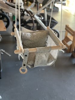 Wood Baby Swing (like new)