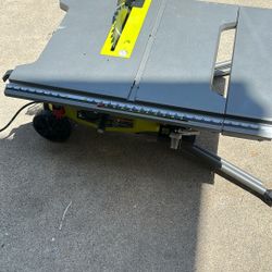 RYOBI 15 Amp 10 in. Expanded Capacity Portable Corded Table Saw With Rolling Stand