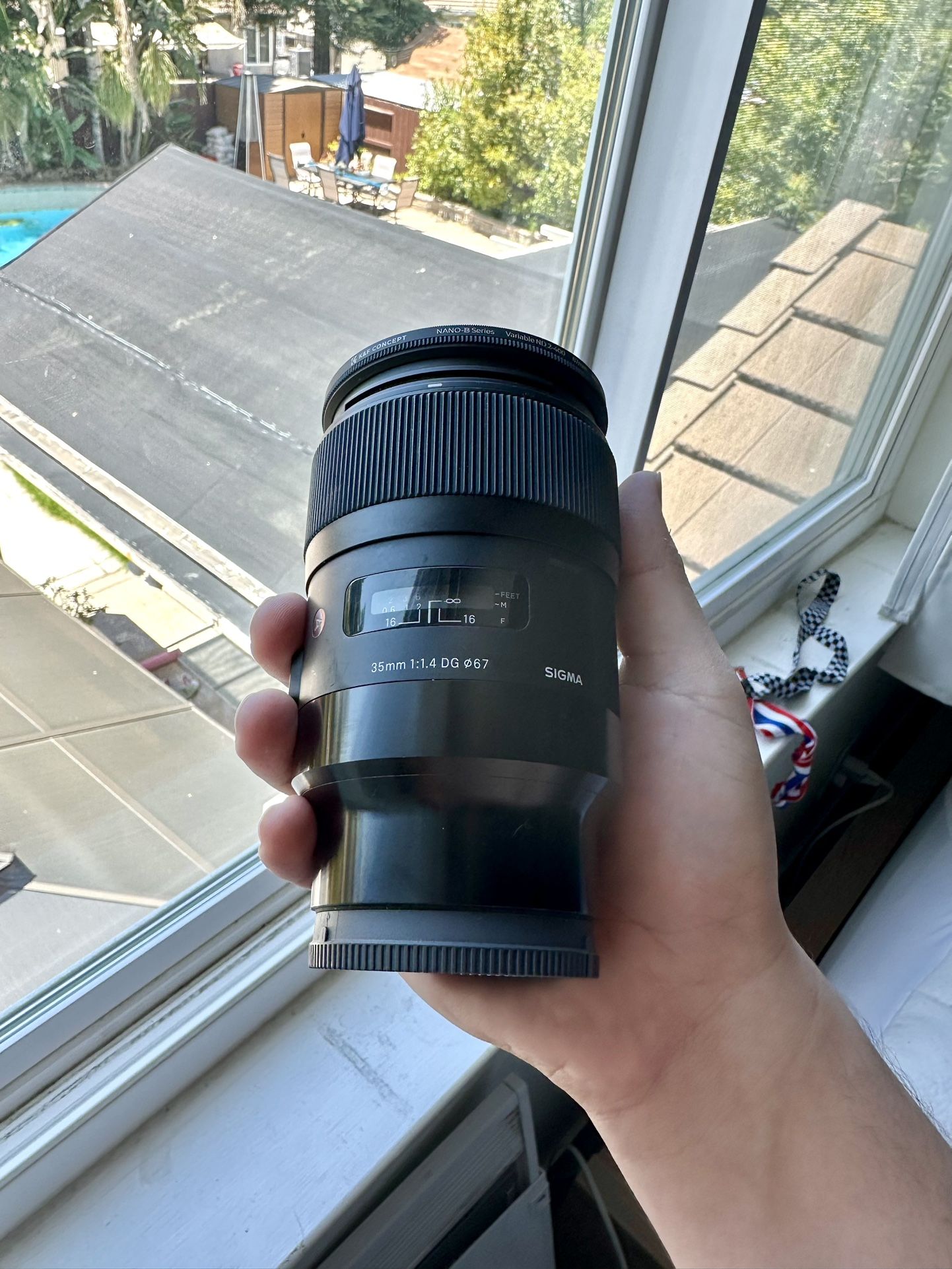 Sigma 35mm 1.4 Art lens for Sony E-Mount w/ ND Filter
