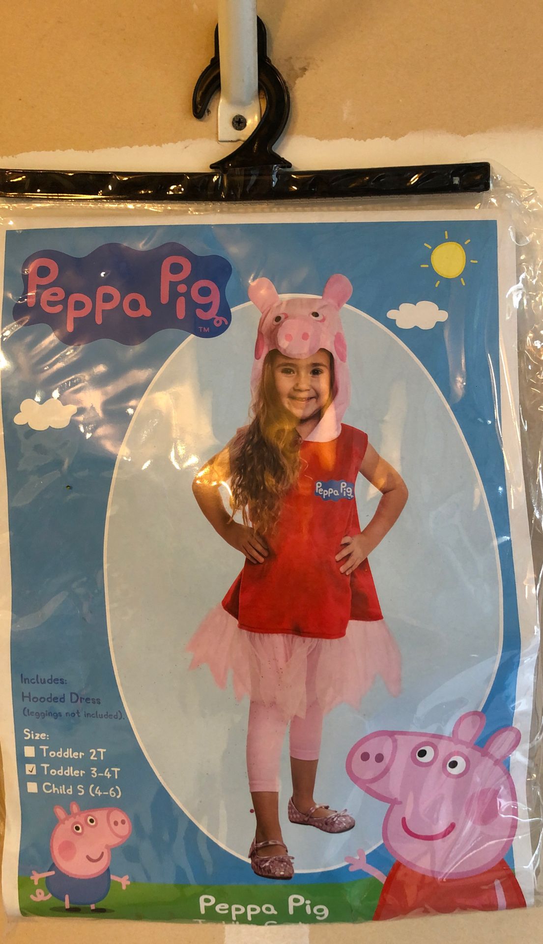 PEPPA Pig Toddler Costume 3-4T