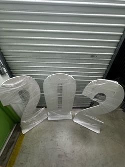 Large Acrylic Numbers (Lightbulbs included)