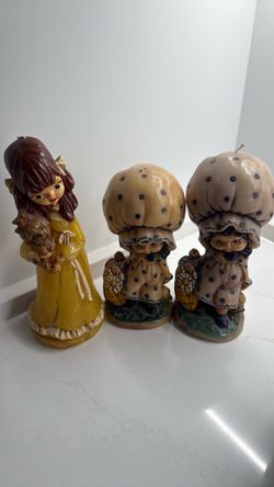 3 candles - handmade, hand painted, and great for Halloween