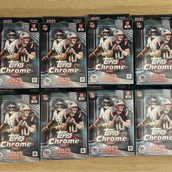 Topps Chrome 2025 NFL Hanger Boxes Brand New Sealed