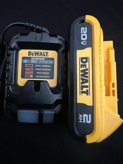 DeWalt 20V 2Ah Battery and DCB1102 Charger