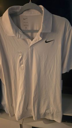 Nike Dri-FIT White Polo Shirt Size Large