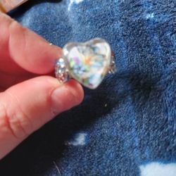 Butterfly Heart Ring Size 9