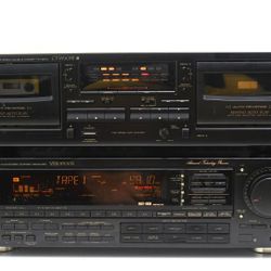 PIONEER POLK STEREO RECEIVER & CASSETTE COMBO