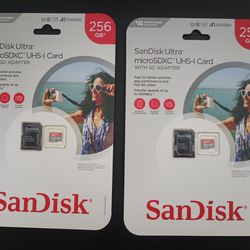 256GB SanDisk Ultra  MicroSDXC Cards  Each $15 (Harahan)
