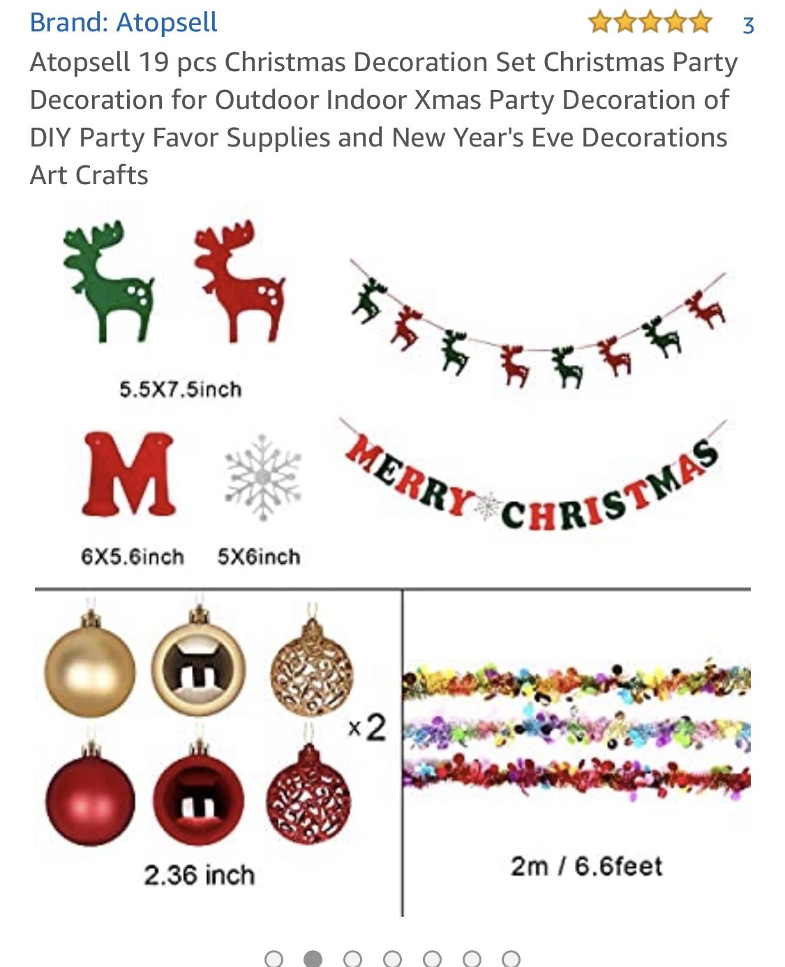 Atopsell Christmas Decoration Set