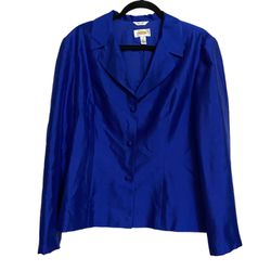 Talbots Silk Blazer Jacket Special Occasion Size 16