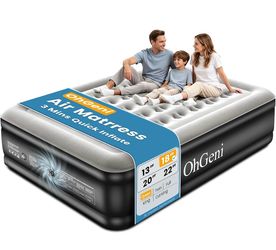 Brand new unopened Air Mattress Queen with Built in Pump, 18" Raised Blow up Bed, 800lb