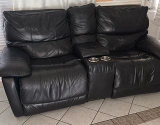 Leather set couches