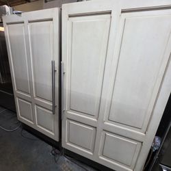 72" SUB ZERO COLUMNS PANEL READY REFRIGERATOR AND FREEZER 