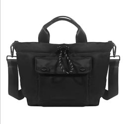 Women's Ultra-Light Nylon Carry All Crossbody Bag - Fashion Drop Shoulder Flat Sling Shoulder Crossbody Pack, Functional, Multiple Pockets, Adjustable