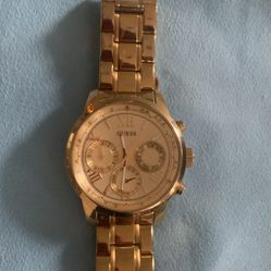Womens Guess Gold Tone Watch