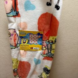 spongebob valentine’s day blanket