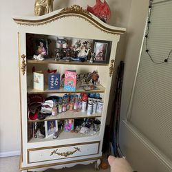 Custom French Ribbon And Rose Bookcase