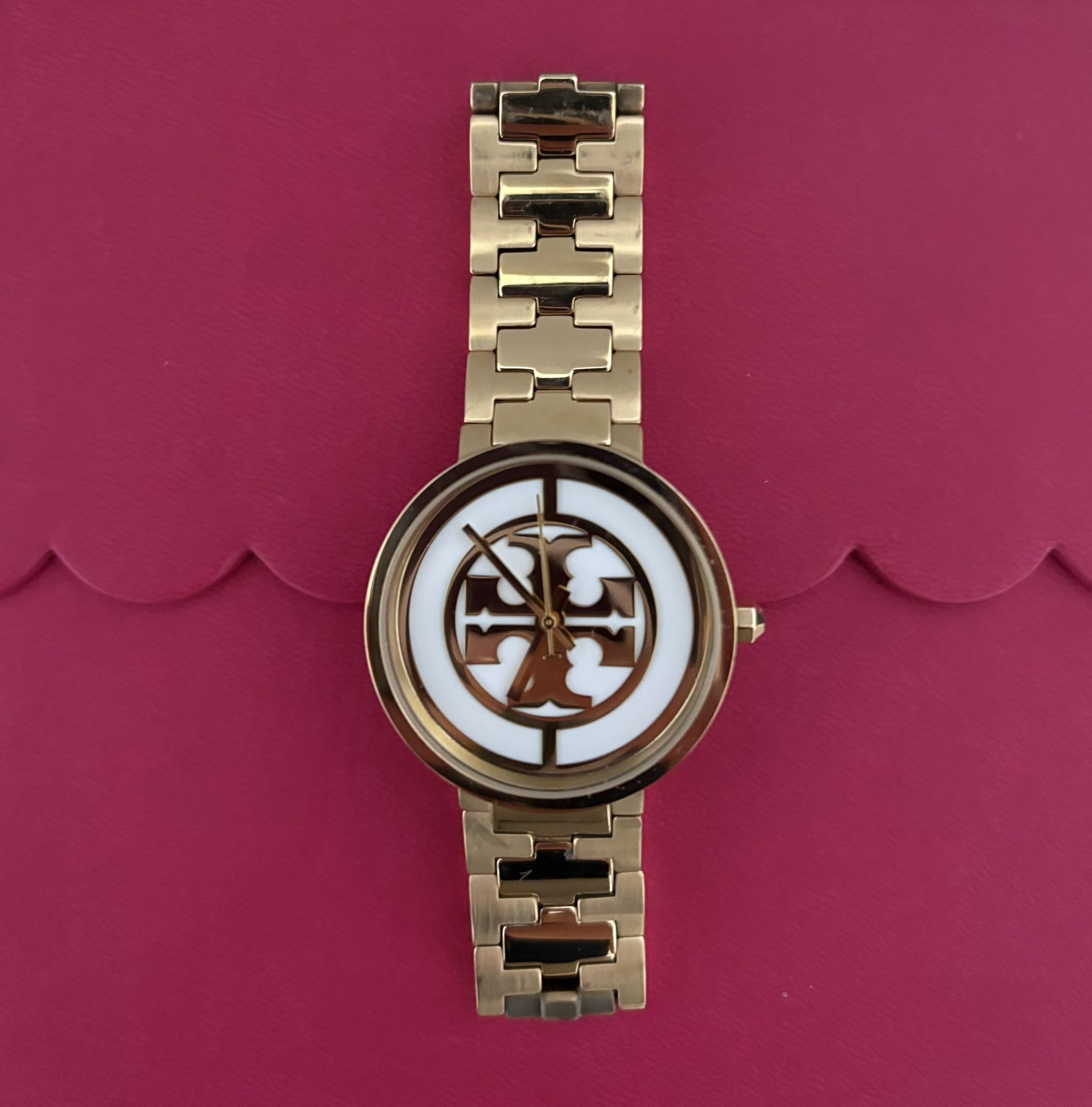 Tory Burch Gold-Tone Stainless Steel Bracelet Watch