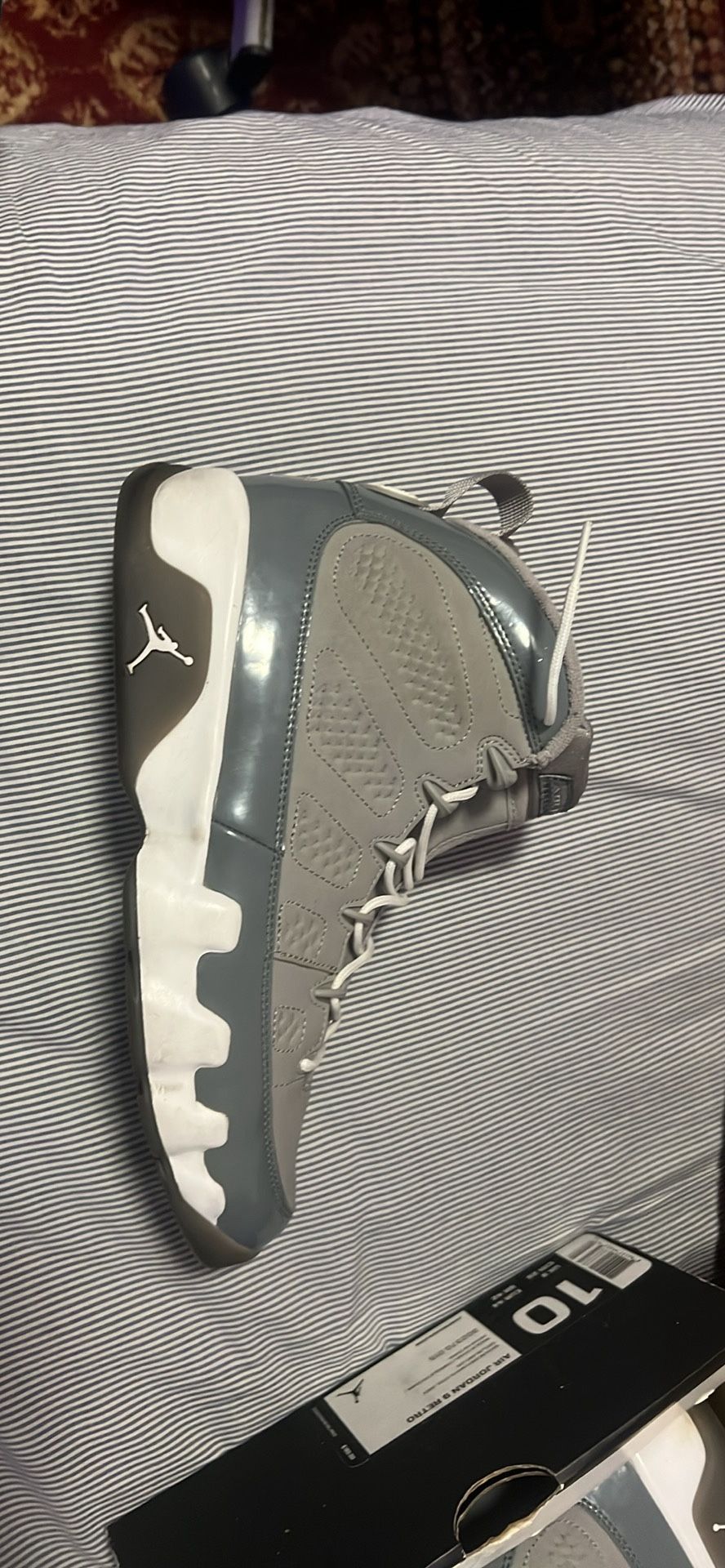 jordan 9 retro cool grey size 10 2012 used