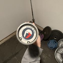 1 Olympic Standard Barbell , 1 Atlas Barbell