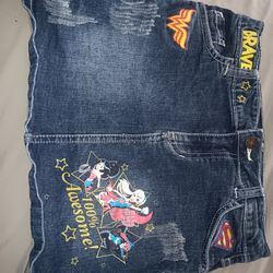 Girls Size 12, Superhero Jean Skirt 