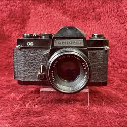 Rare Black Chinon CS 35mm SLR Film Camera w/55mm f/1.7 Lens