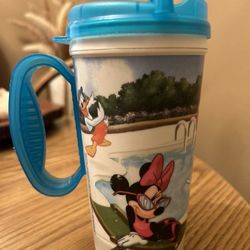 Disney Resort whirley mug blue lid and handle