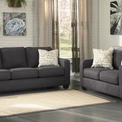 Alenya Charcoal Living Room Set

